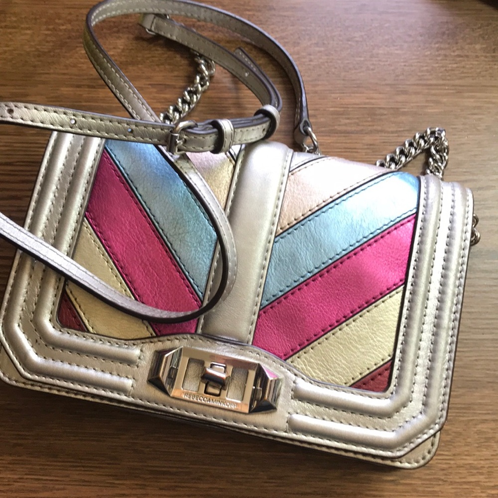 Small Metallic Love Crossbody